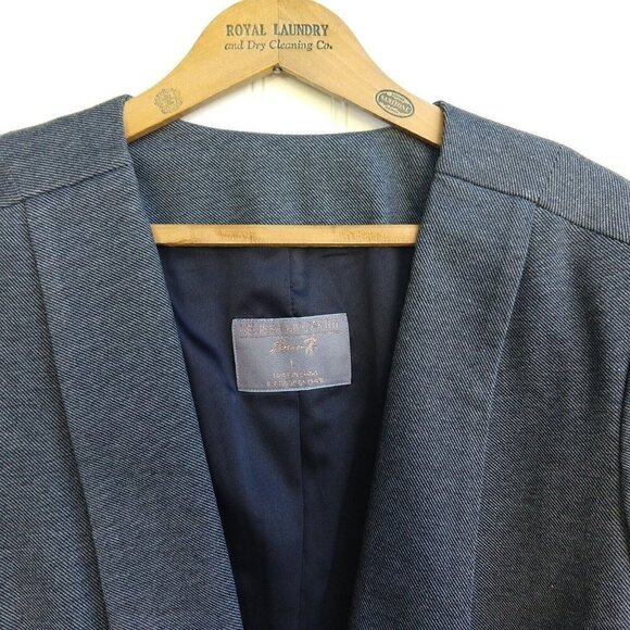Melissa McCarthy Seven7 Women's Gray Blazer Size L NWT Open Front Notch Collar - Picture 3 of 14